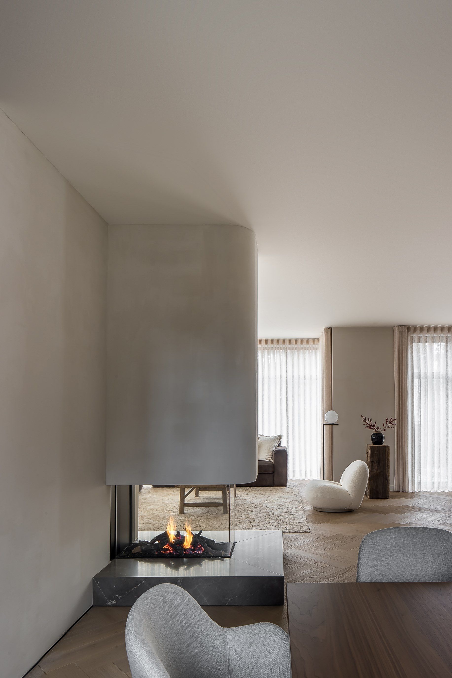 Металлический газовый тройной фасадный камин Metalfire ARCH-00028424 - Вид №5