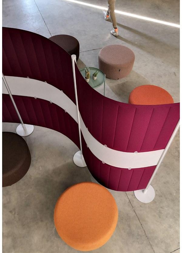 Slalom Отдельно стоящая офисная перегородка из trevira® cs Ecorange sun-id-1442797 - Вид №1