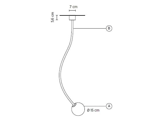 Потолочный светильник из травленого стекла с гибкой рукояткой Karman Moony ARCH-00147757 - Вид №2
