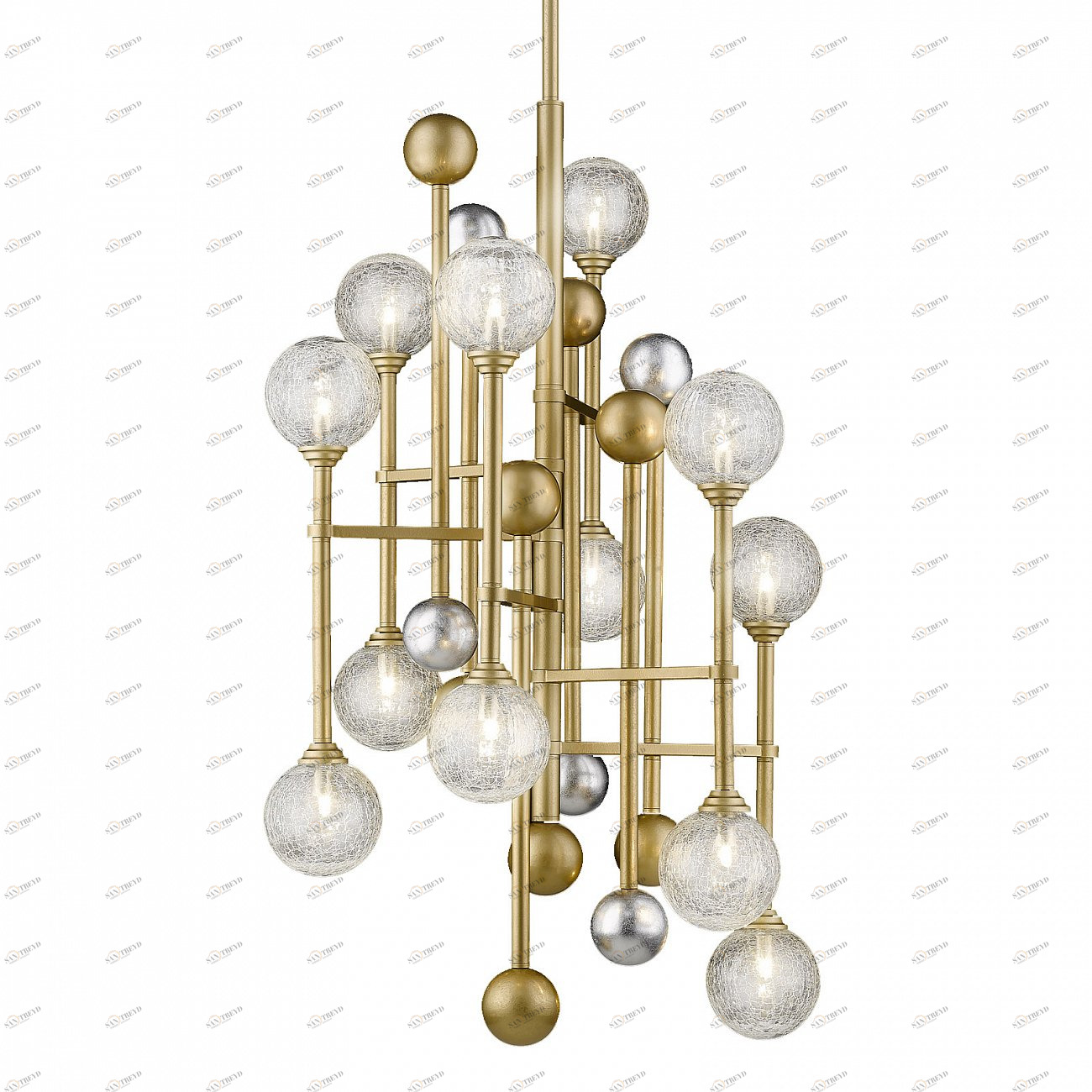 Светильник подвесной 100х60 см золотой Delight Collection P68084-12 DELIGHT COLLECTION ДИЗАЙНЕРСКИЕ 00-3883120 Золото;прозрачный 