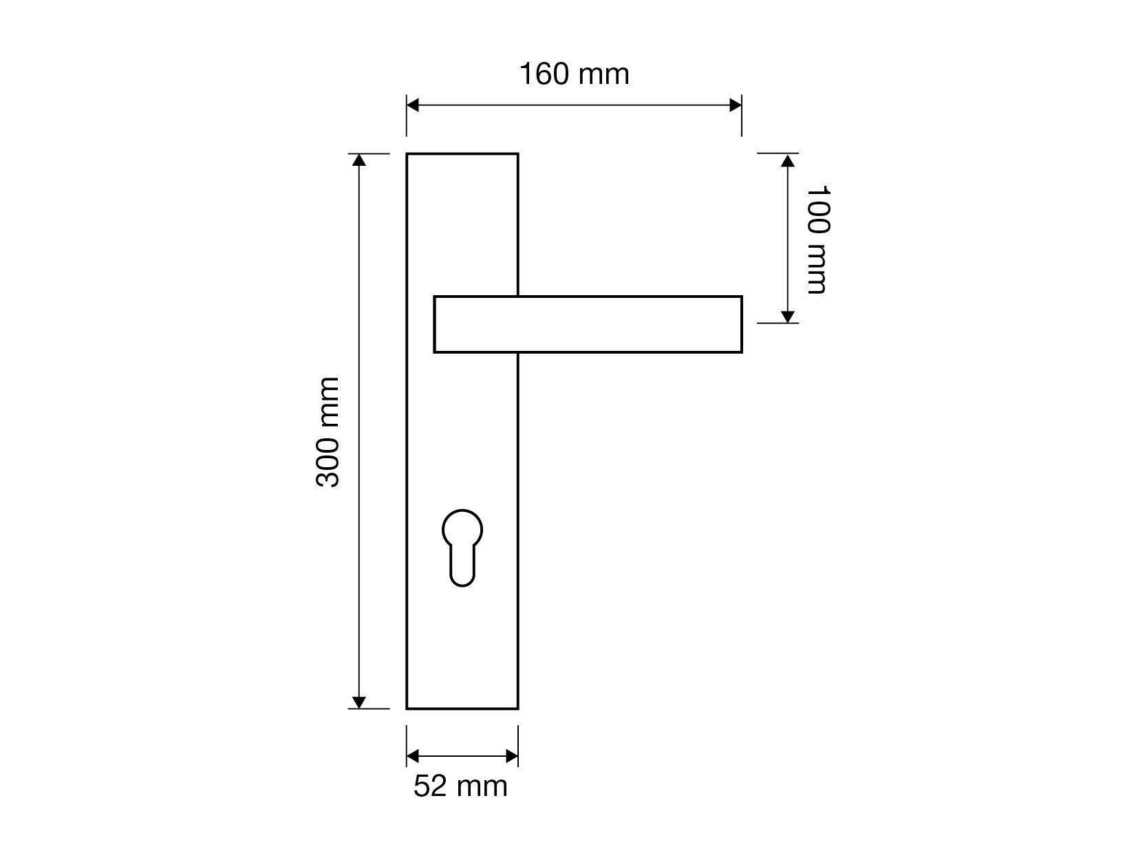 Латунная ручка на пластине LINEA CALI' ARCH-00089666 - Вид №2
