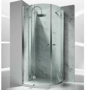 VISMARAVETRO Полукруглая угловая душевая кабина из стекла на заказ Sintesi