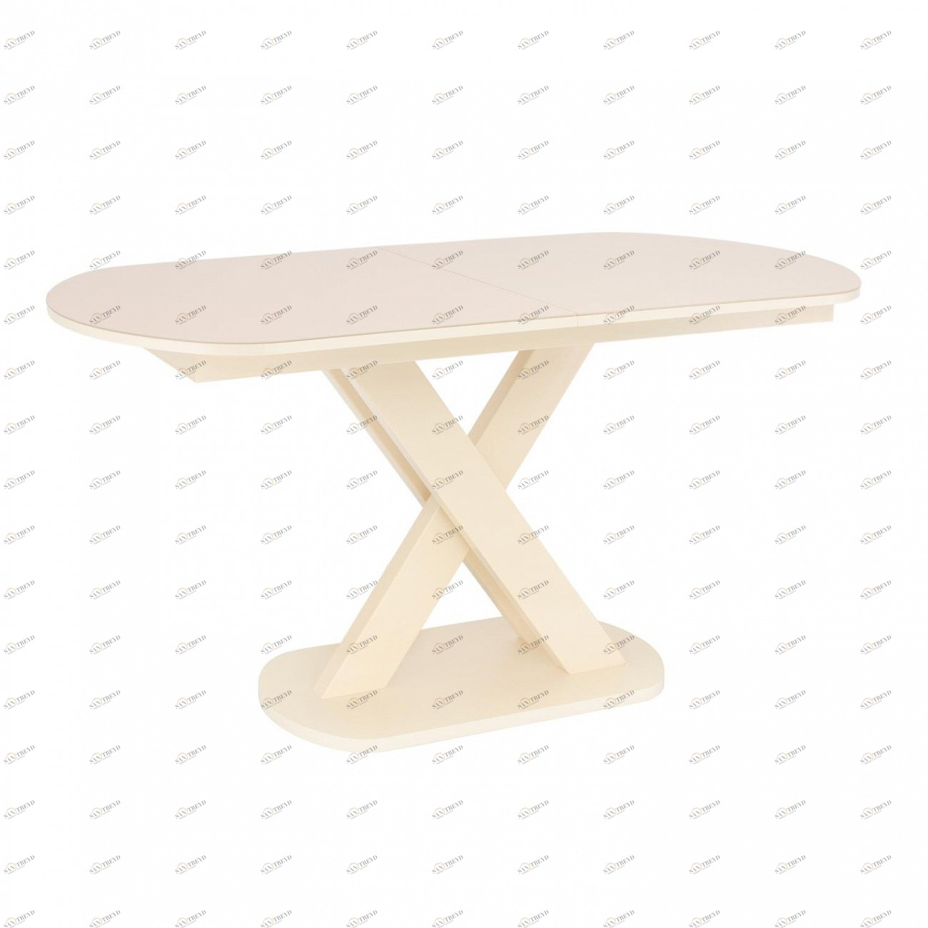 Обеденный стол раздвижной кремовый Leset "Лесь" IMPEX  00-3967201 Бежевый 