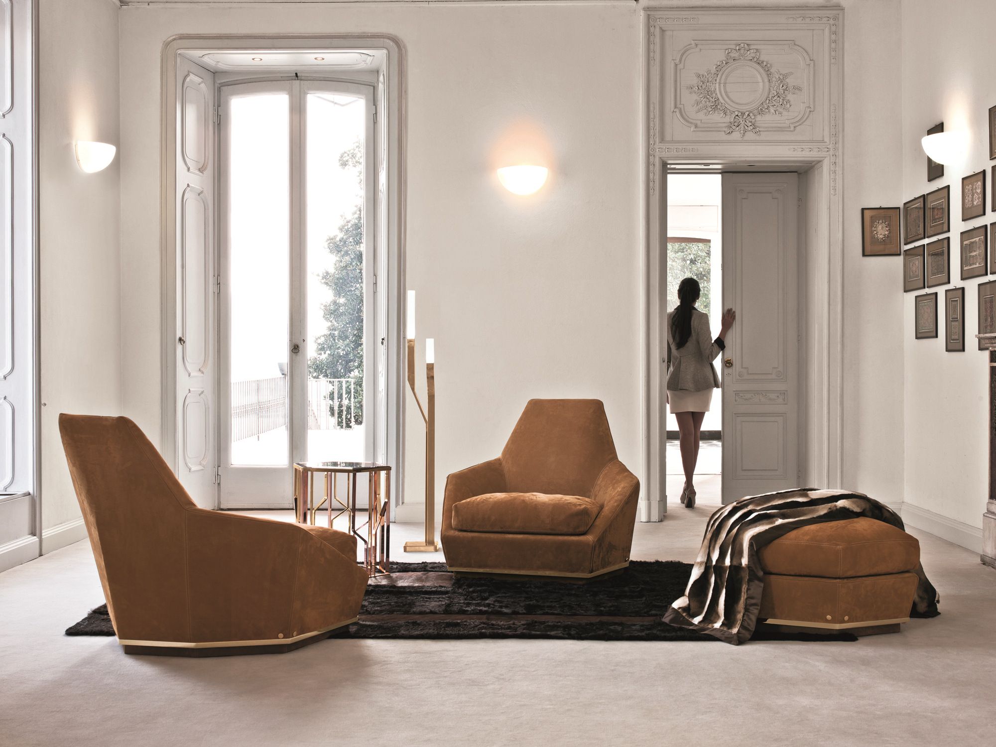 Кожаное кресло с подлокотниками Longhi Loveluxe ARCH-00078289 - Вид №1