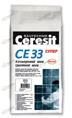 Затирка №04 Super СЕ 33 серебристо-серая 2 кг CERESIT 48589        T 254459
