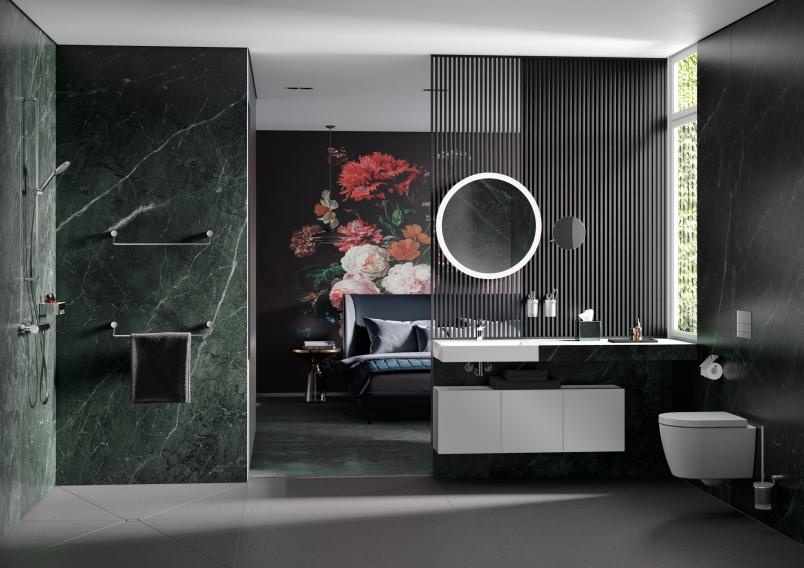 815.04.11045 Стеклянная кружка с держателем HEWI Halter und Becher  - Вид №4