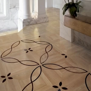 Напольное покрытие из дерева (инкрустация “wenge” из светлого дуба) ddlpt59 Devon Devon INTARSIA