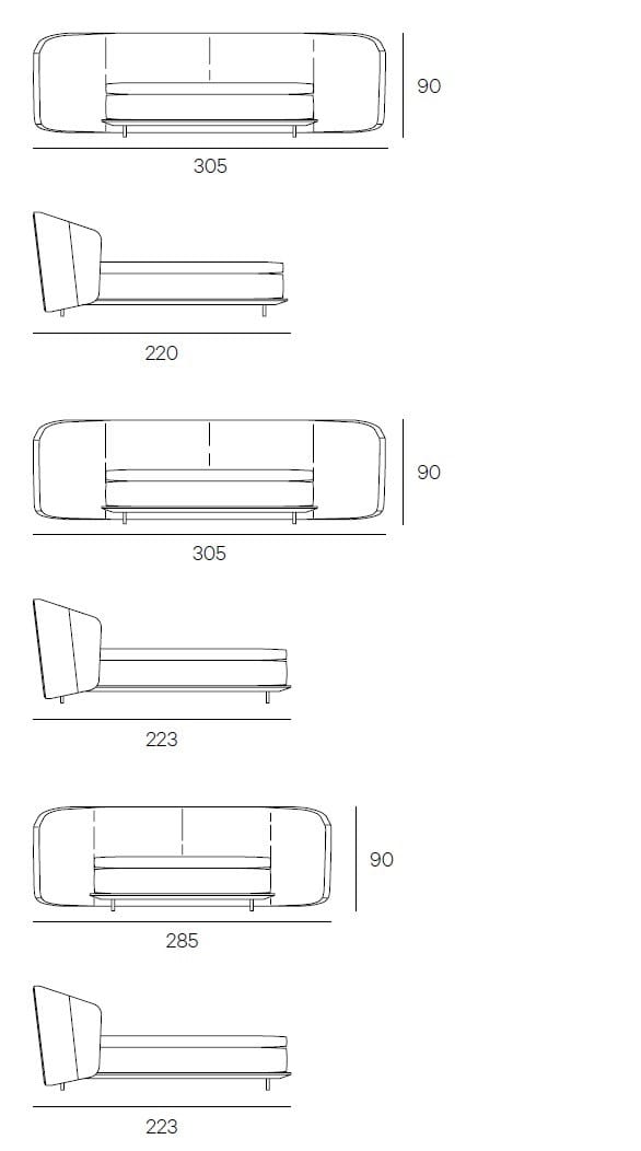 Мягкая кровать из ткани Henge Noctis ARCH-00117652 - Вид №3