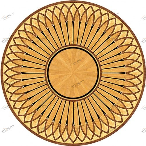 Художественный паркет Da Vinci Розетка 26-216 Дуб Селект (Гладкая) х1000диаметр мм 260090216