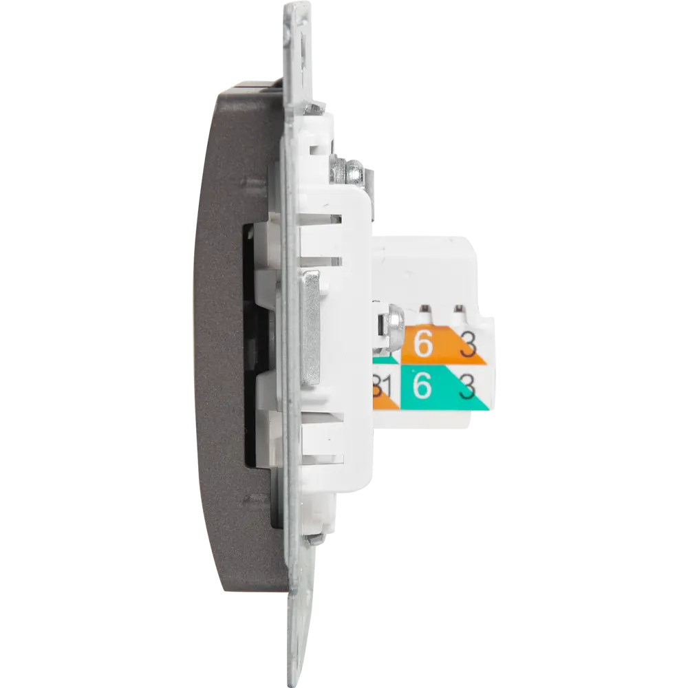Schneider Electric Glossa — двойная розетка RJ45+TV для скрытого монтажа 84693605 STLM-0053749 - Вид №2