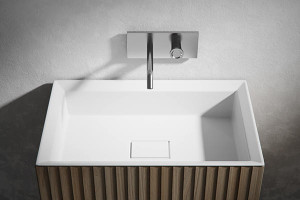 ED-ST27 Edone Chrono38 Встроенный умывальник ВСТРОЕННЫЙ БАК Интегрированная верхняя часть ванны Chrono38 или Chrono44 с отделкой Stonematt.