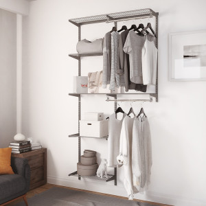 Комплект гардеробной системы , 1280x2320x350, серый LJPS0573 Public Steel Россия