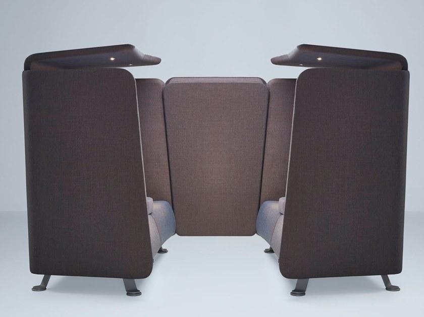 Prooff Акустическая офисная кабина из ткани со встроенным освещением для кофе-брейка  #004.02  - Вид №1