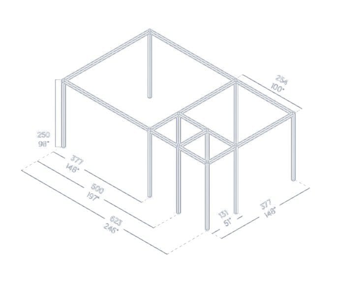 Пергола из алюминия и дерева GANDIABLASCO FLEX ARCH-00069692 - Вид №11