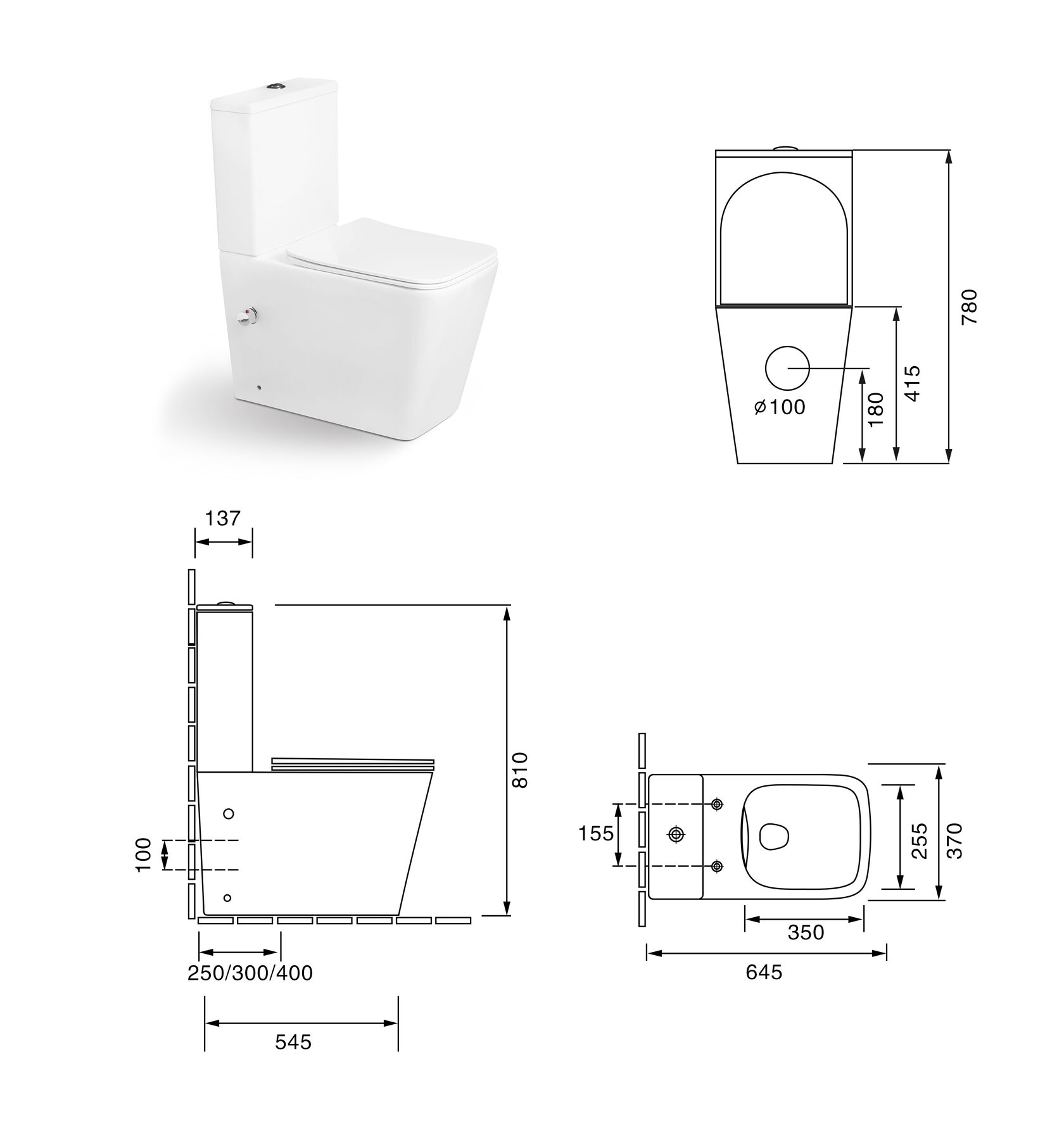 Унитазы-компакт SL-5017SM-BD SANTILINE  - Вид №5
