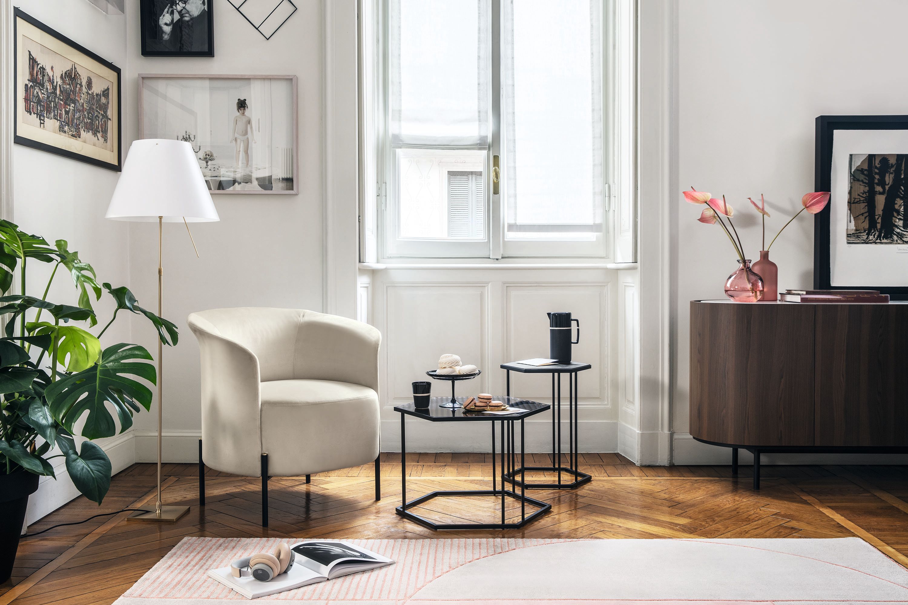 Металлический шестиугольный журнальный столик для гостиной Calligaris RENEE ARCH-00035605 - Вид №2