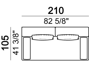2-местный тканевый садовый диван Arketipo SANTOS ARCH-00087734 - Вид №2