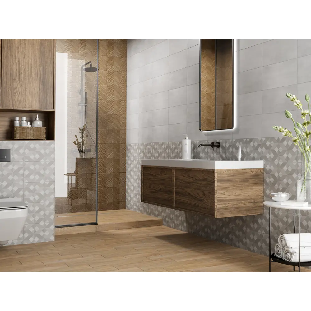 Настенная плитка KREAFORTA Mersey Concrete 20x40 см 1.62 м² матовая цвет серый STLM-2110672 - Вид №7