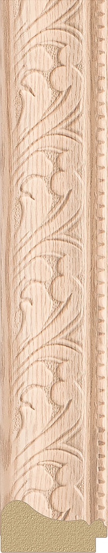 BY 7033 Зеркало в багетной раме - беленый дуб 57 mm EVOFORM Octagon - Вид №3