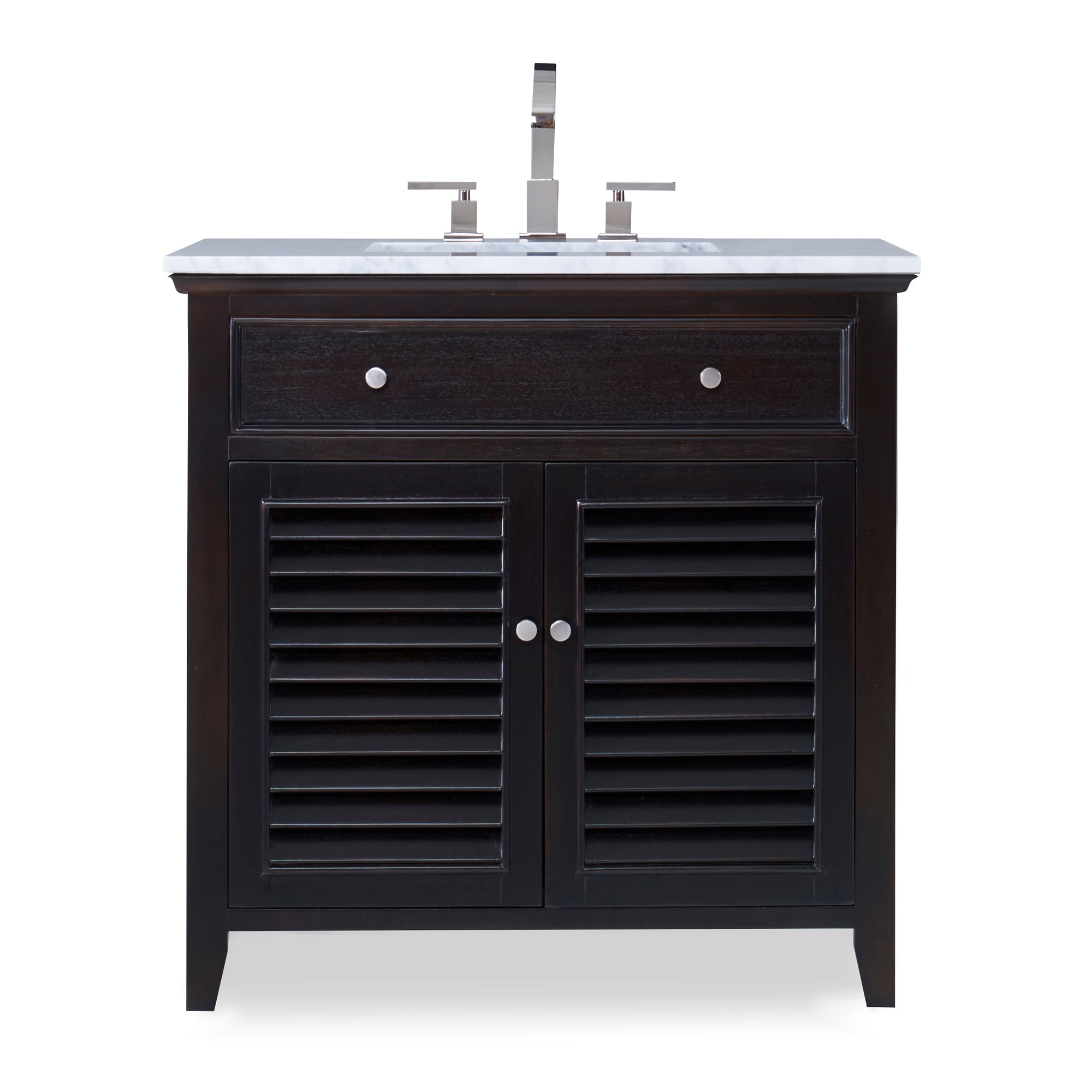 Тумбочка, средняя (от 34 до 36,5) 17590-110-326 Louvered Sink Chest - Rubbed Raven Ambella  - Вид №2