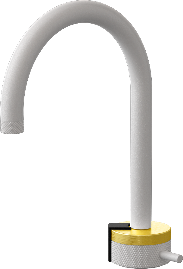 E-11502-R1BB-L2MBK-WT Однорычажный прогрессивный смеситель для раковины - излив 16см GRAFF MOD+