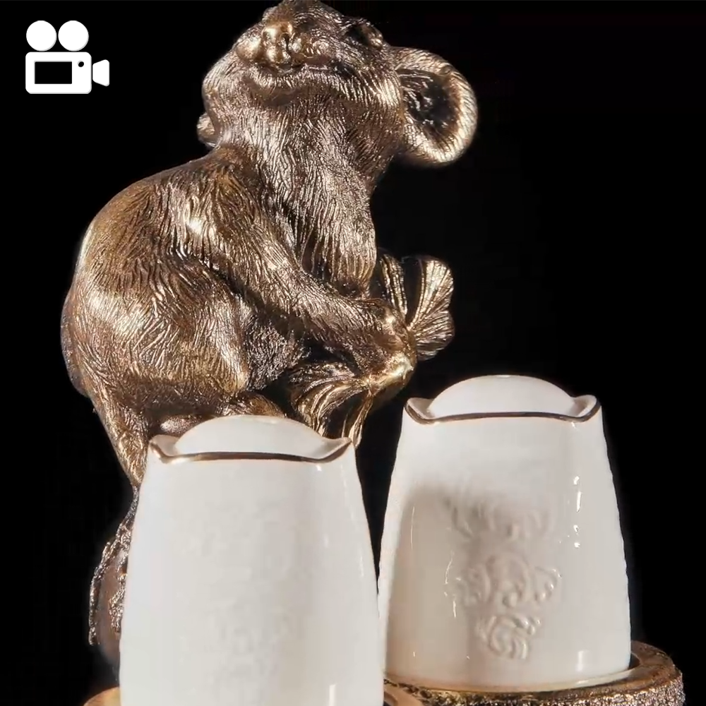 72007 Подставка под специи Мышонок Пит Бронза BOGACHO 4627170348518