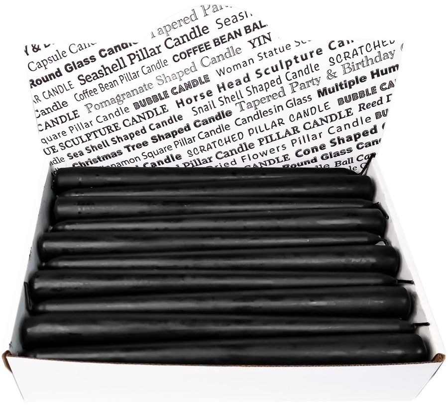 91017937 Свеча Horizon Candles коническая высота 250 мм d 19 мм 30 шт/уп черная STLM-0443334 MIR LIGHT