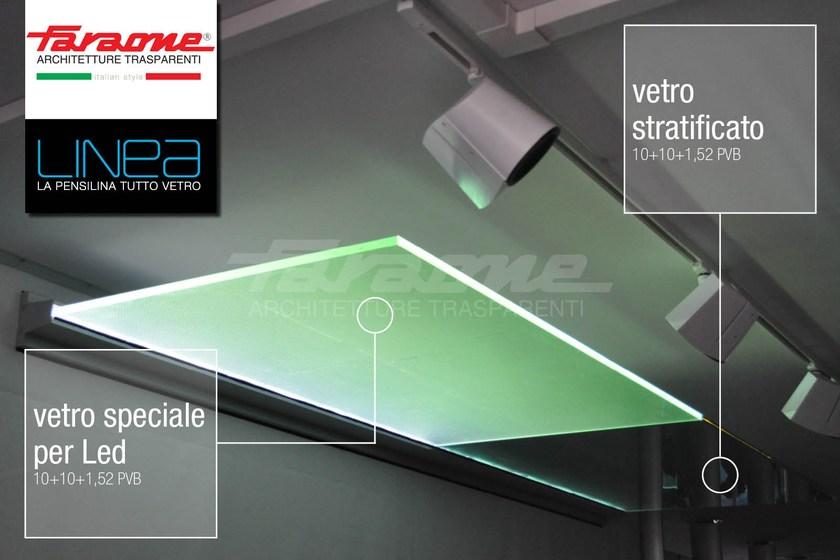 FARAONE Навес из алюминия и стекла с подсветкой Linea sun-id-1435559 - Вид №5