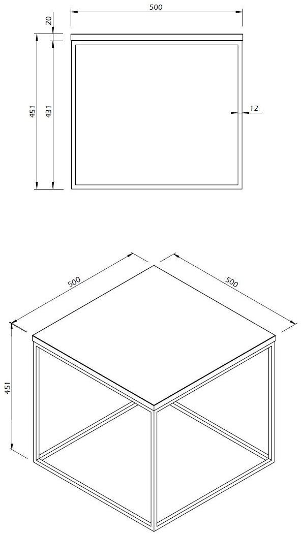 TemaHome Квадратный мраморный журнальный столик Gleam sun-id-1491550 - Вид №17