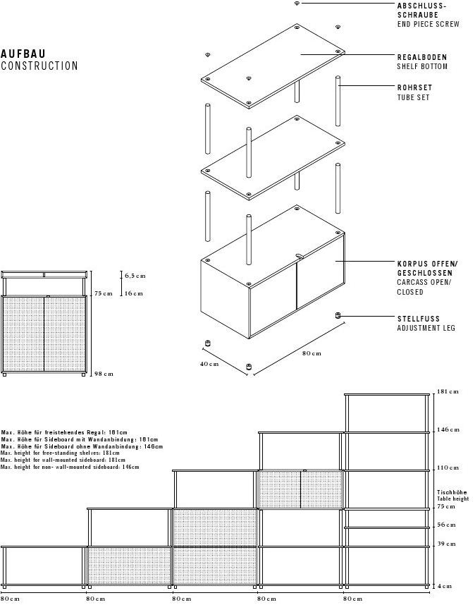 BENE Модульный книжный шкаф открытого типа Studio sun-id-1369066 - Вид №7