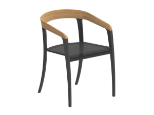 Стул для сада из алюминия, тика и Batyline®