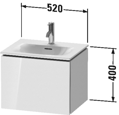 LC613401111 L-Cube Тумбочка подвесная Кашемировый дуб Duravit - Вид №1