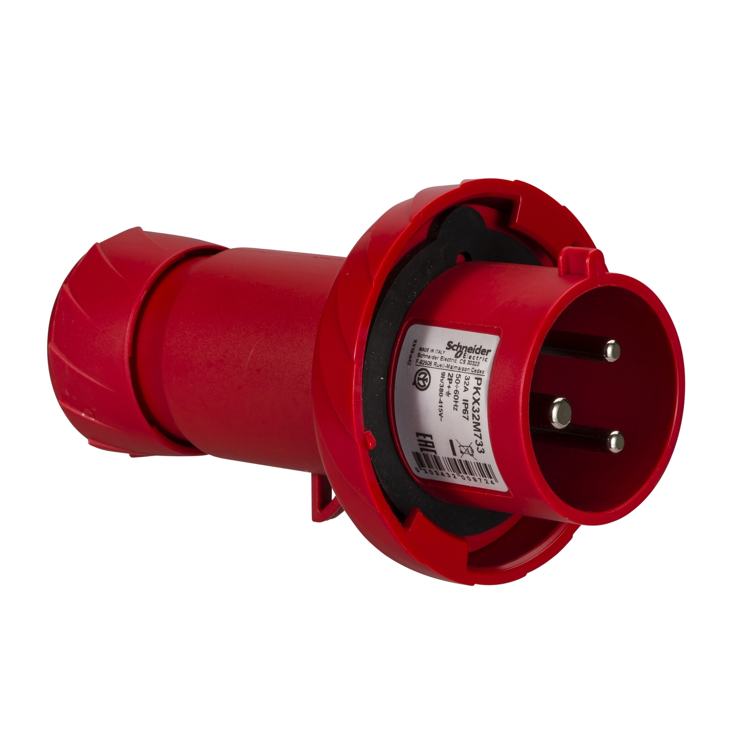 PKX32M733 КАБ ВИЛКА БЫСТР 32А 2P-E 380-415 IP67 Schneider Electric PratiKa 