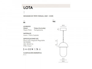 100975 Подвесной светильник Aromas del Campo Lota