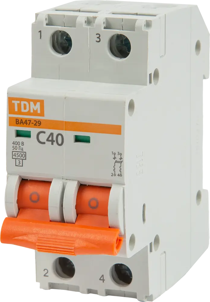 Автоматический выключатель TDM Electric ВА47-29 2P для надежной защиты сети 84399489