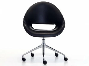 Inday Поворотное офисное кресло из кожи или ткани на колесиках Palm