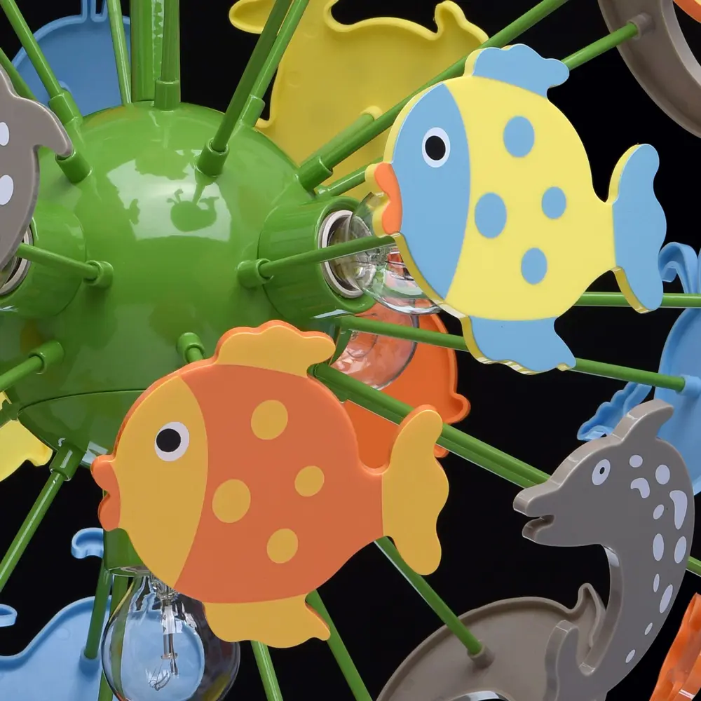 Люстра Улыбка 5xE14x40 Вт, металл/пластик, цвет мультиколор MW-Light STLM-2083674 - Вид №5