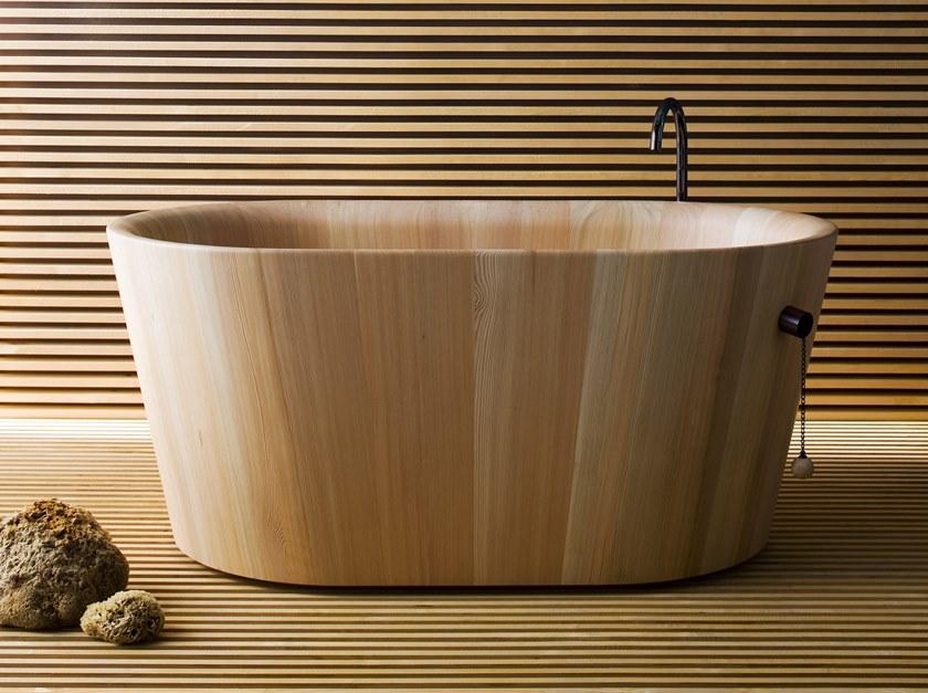 Rapsel Отдельностоящая овальная ванна из лиственницы sun-id-1436420 - Вид №1