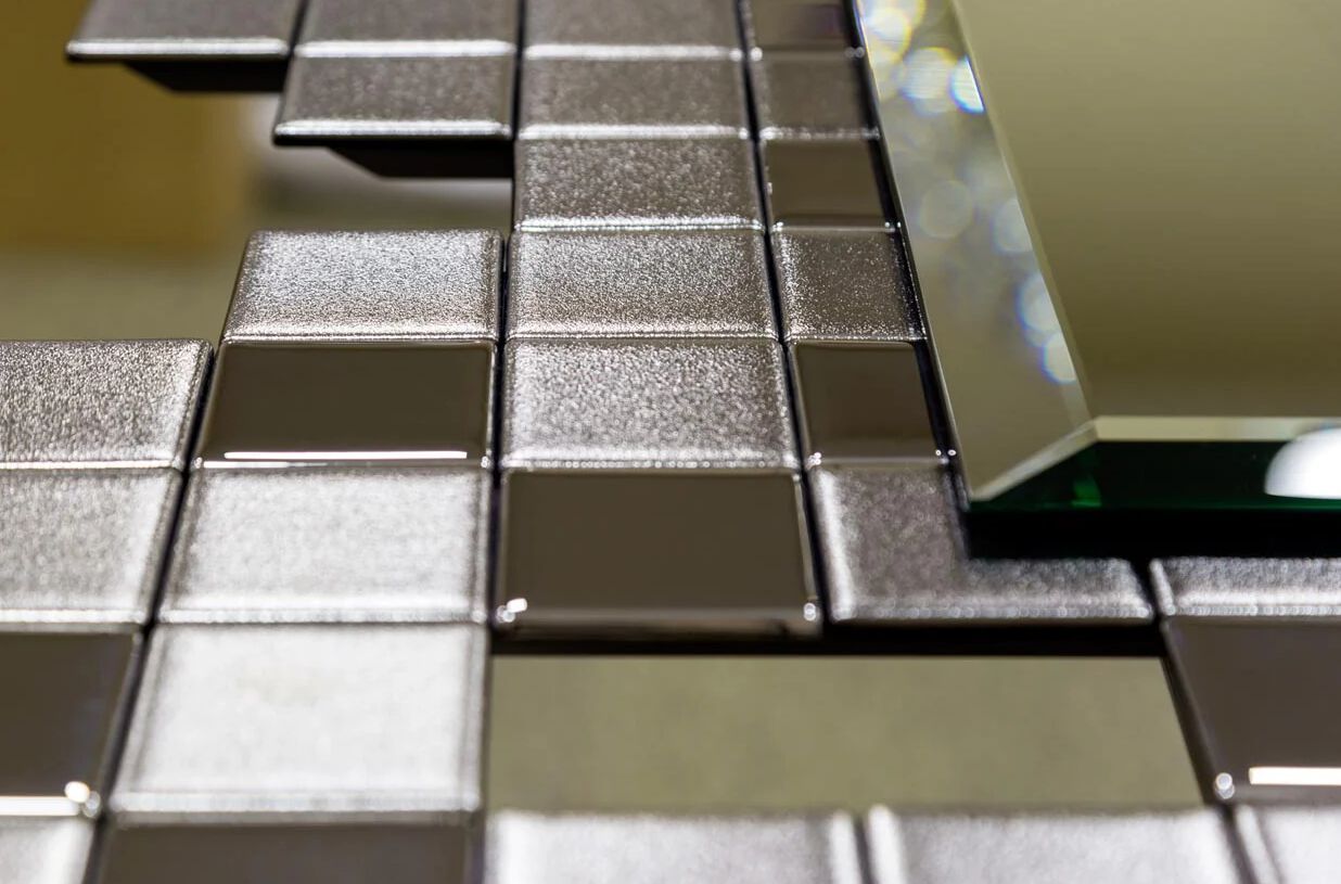 Прямоугольное стеклянное зеркало с рамой стены PlusObject Тетрис ARCH-00076019 - Вид №5