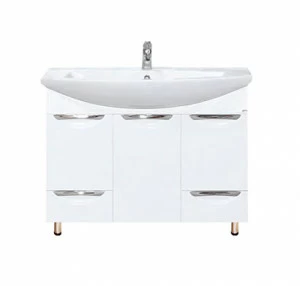 Тумба Лаванда-105 с 2 ящ. белая с раков.мебельн. Элеганс-1050