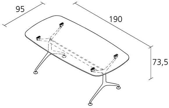 Alias Овальный стеклянный стол Frametable sun-id-1349830 - Вид №3