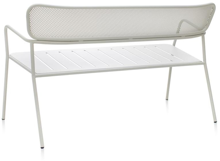 Garda Furniture Садовая скамейка из металла со спинкой Totem Gt02be - Вид №1