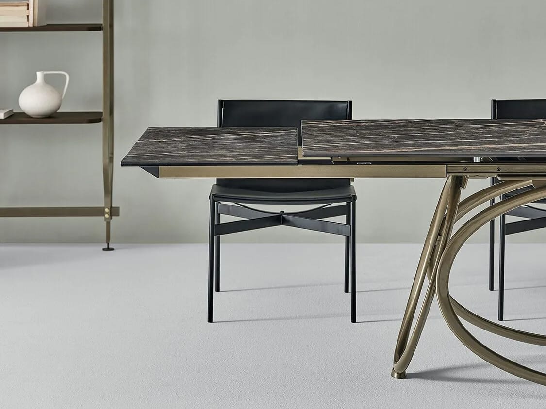 Прямоугольный обеденный стол из стали и дерева Bontempi Casa LOUIS ARCH-00017350 - Вид №4