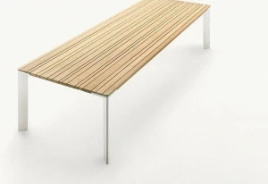 Paola Lenti Прямоугольный деревянный садовый стол Sunset B40d