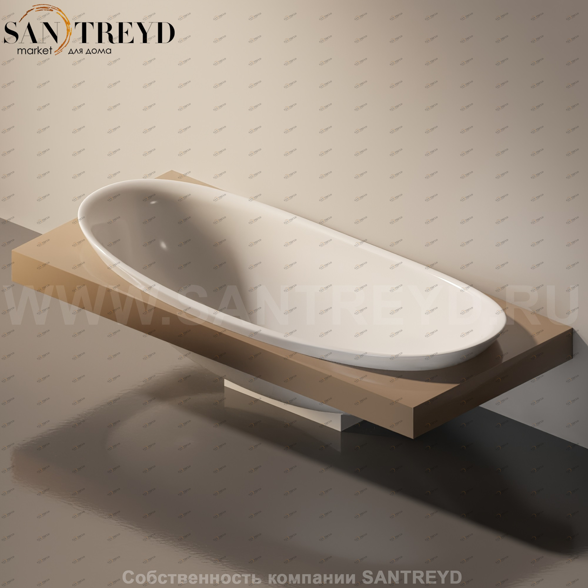 Flaminia IO e SI Столешница с отверстием под ванну коричневая IO84M1.7503 Ceramica Flaminia IO84M17503