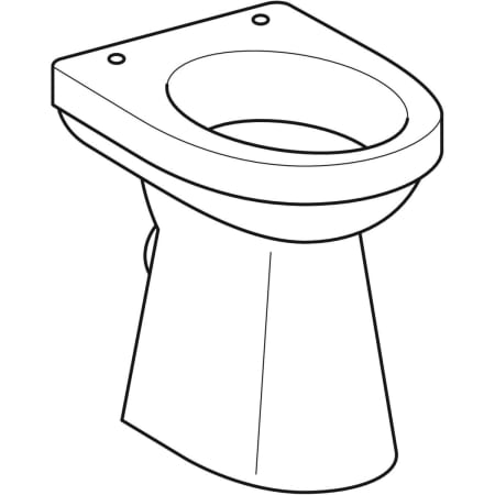 218520000 Напольный унитаз горизонтальный смыв Geberit Renova Comfort, увеличенной высоты, горизонтальный выпуск Geberit  - Вид №1