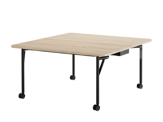 Деревянный квадратный складной стол на колесах Howe Folding Surfaces ARCH-00066352