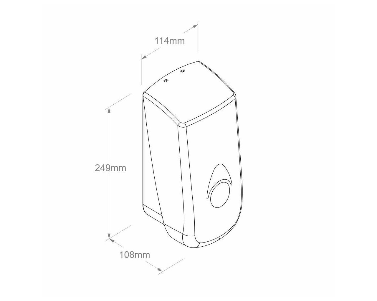 DCB101 Дозатор жидкого мыла COMO, емкость бака 800 мл, АБС-пластик, белый Merida  - Вид №1