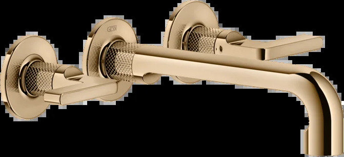 Группа умывальников 58090 735 Gessi Inciso ТЕПЛАЯ БРОНЗА PVD