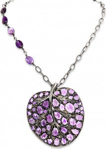 10592486 Michael Aram Подвеска на цепочке "Ботанический сад" (серебро, 925пр, аметисты) Серебро 925